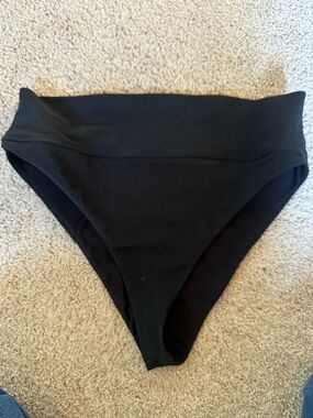 Beach Riot Black Swimwear Label Top